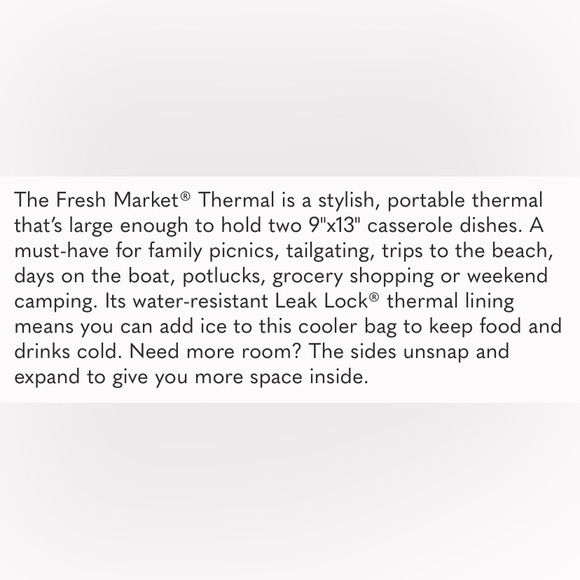 NWT Thirty One Fresh Market Thermal tote picnic party bag - Picture 9 of 9